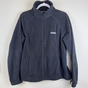 Classic Black COLUMBIA Full Zip Fleece Jacket with High Collar / Size Women's XL